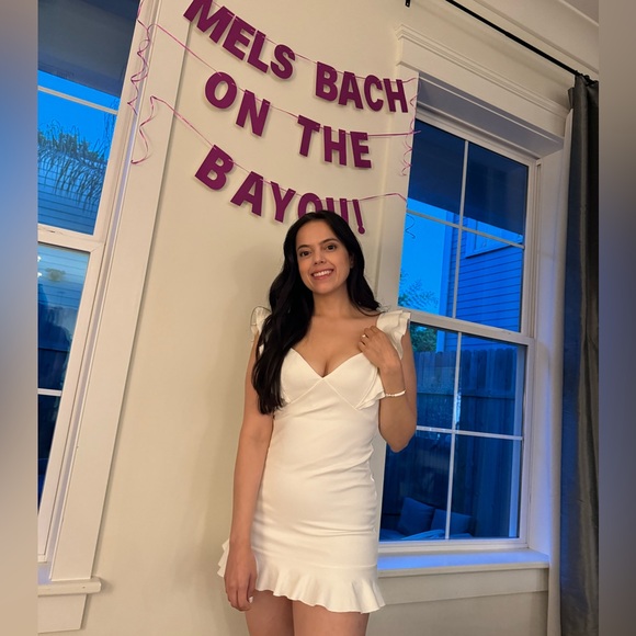 White Ruffle Dress - Picture 5 of 5